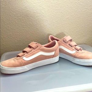 Pink Velcro vans